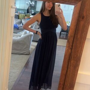 BCBGeneration Navy Sleeveless Maxi Dress